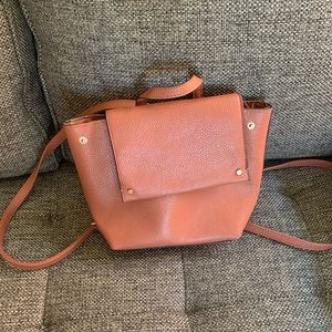 Leather small backpack
